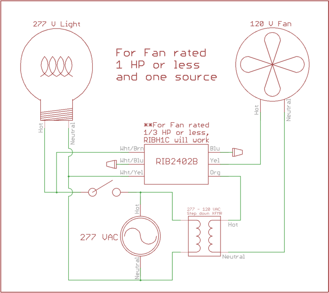 Using RIB® Relays to Control Bathroom Fans & Lights - Functional Devices  120 Vac Fan Switch Wiring Diagram    Functional Devices