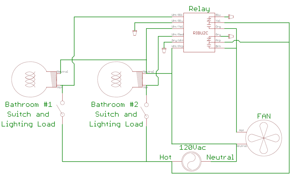 Bathroom Fan / Switch Wiring Diagram