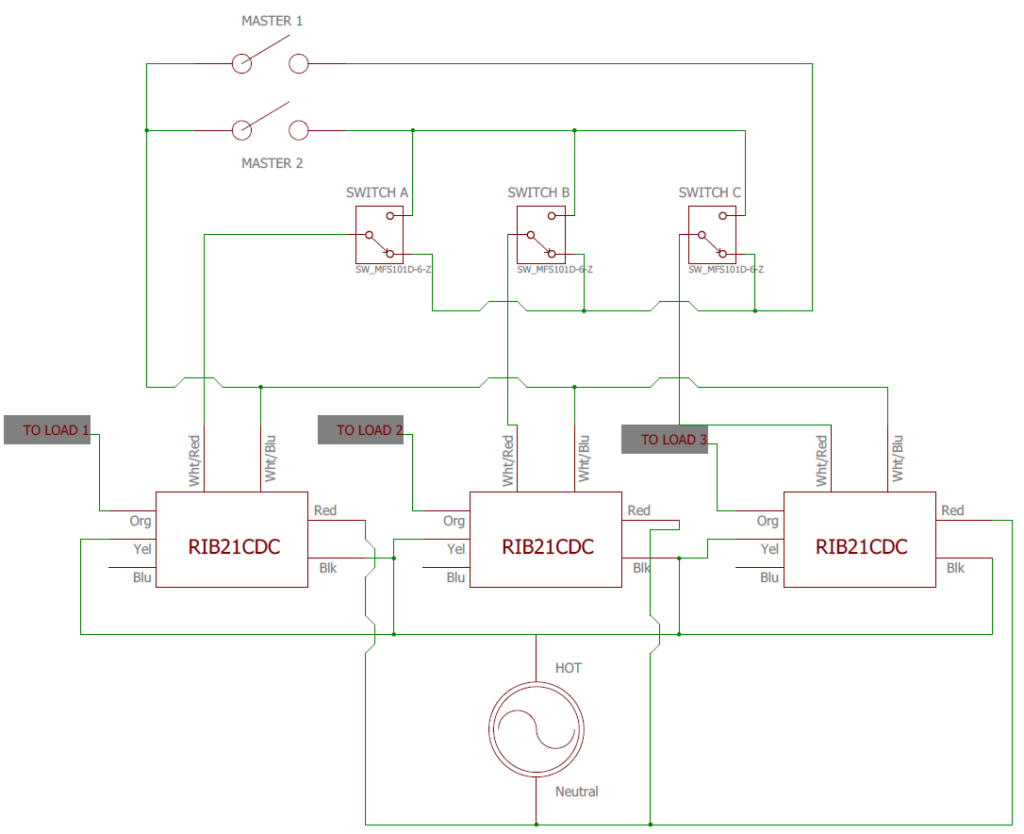 RIB21CDC Master Switch Diagram