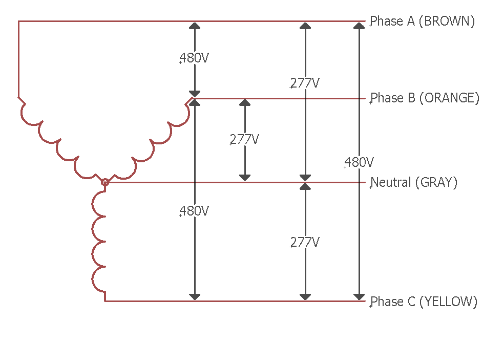 Multi-Tap Transformer WYE Configuration Wiring Diagram