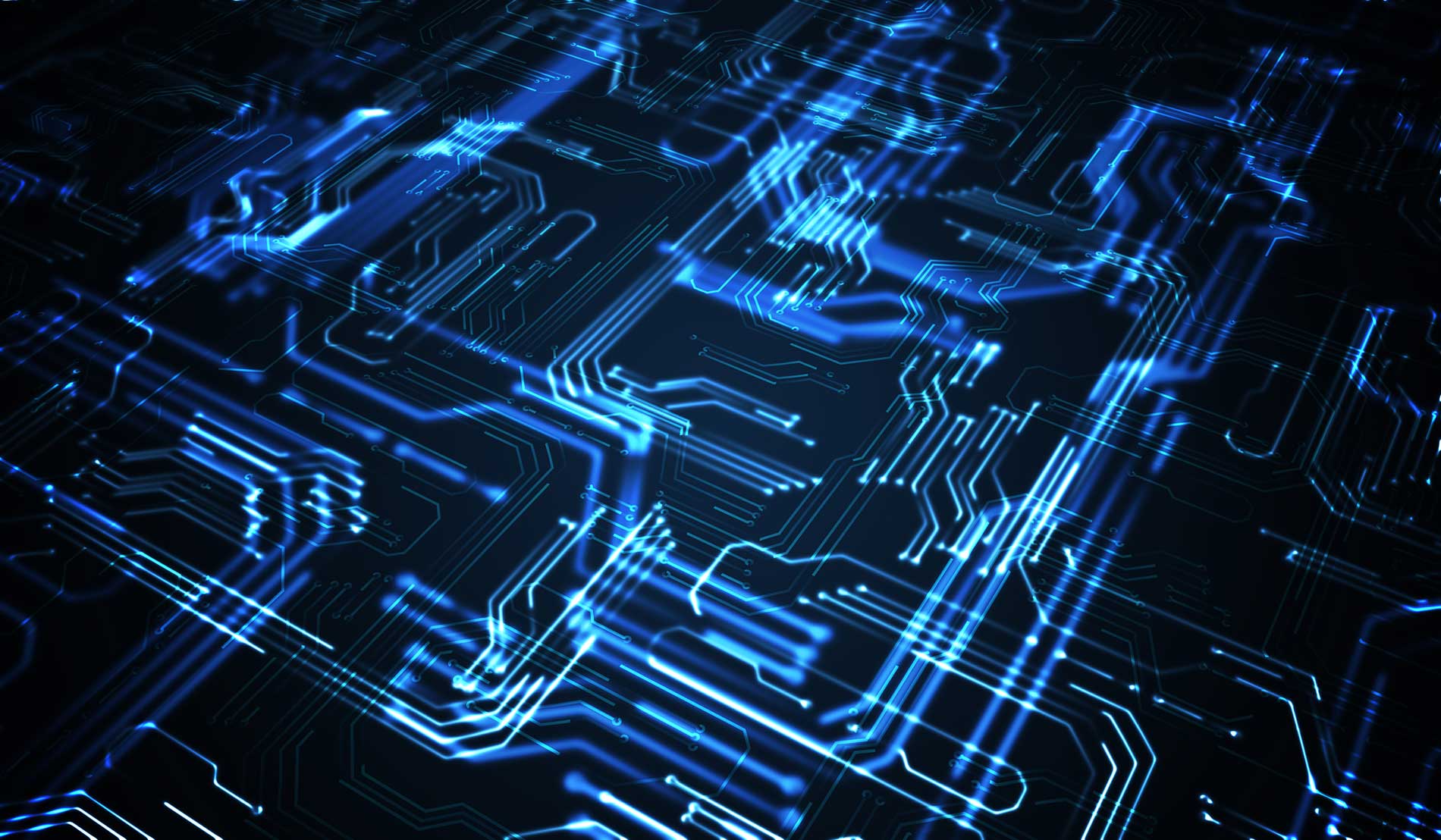 Circuit Board Background Blue