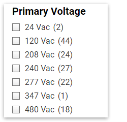 primary voltageAVH